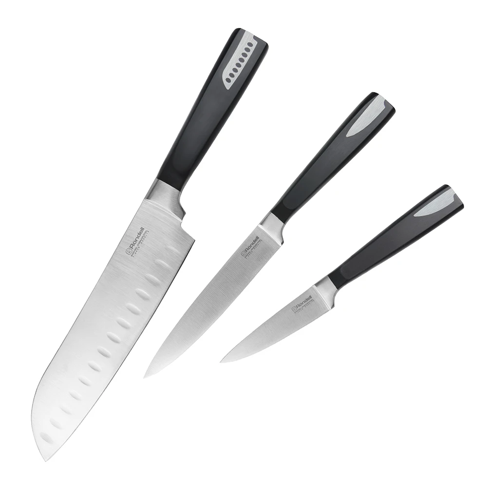 Набор ножей 3 шт. Leistung Rondell RDA-1051 универсальный нож для чистки овощей сантоку | Дом и