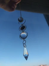 Atrapasueños solar geométrico, chapado en oro