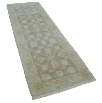 

83x245 Cm Beige Handmade Oushak Runner Rug-3x8 Ft
