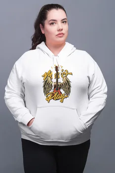

Angemiel Wear Let The Music Play White Women 'S Hooded Sweatshirt