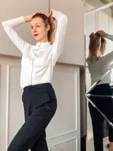 Turtleneck Sweater AMII Fashion Women Tops Pullover Autumn Solid Thin Minimalism 12040610