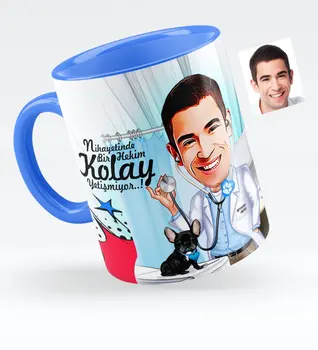 

Personalized Mr Veterinarian Caricature Of Blue Mug cup-1