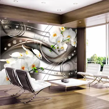 

Wall mural-Breeze and orchid - 100x70 cm