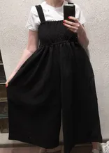 Ankle-Length Leg-Pants EAM Loose-Strap High-Waist Wide Women Fashion Vintage Pleated