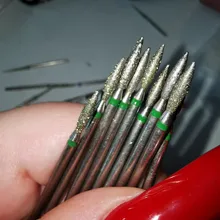 Juego de cortadoras de fresado de piedra de diamante, taladro eléctrico para manicura, brocas de limpieza de cutículas, accesorios de rebaba, equipo de arte de uñas, 10 Uds.