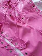 Cutenew-Pantalones rectos de estilo callejero para mujer, calzas de estilo Hipster, de cuero PU, a la moda, Color sólido, 2021 Y2K