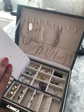 Caja de almacenamiento de joyas de cuero PU, embalaje multifunción portátil de estilo europeo con cajón, regalo de invierno