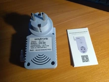 Enchufe de la UE, enchufe inteligente GSM, inglés, ruso, SMS, Control remoto, temporizador, controlador de temperatura con Sensor, enchufe de toma de corriente
