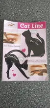 Plantillas de Delineador de Ojos de línea de gato utensilio de maquillaje para ojos plantilla modeladora fácil de maquillar línea de gato plantillas tarjeta para delineador