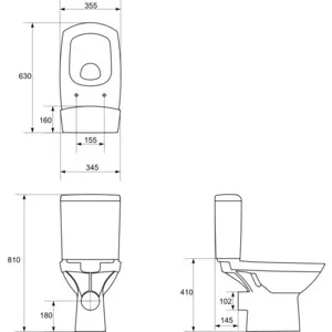 Унитаз компакт Cersanit Carina Clean ON с сиденьем микролифт(S-KO-CAR011-3/5-COn-S-DL-w