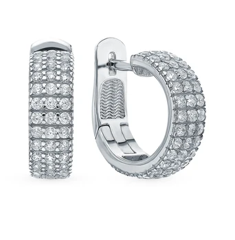 

Silver earrings with cubic zirconia sunlight sample 925