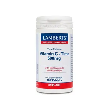 

Vitamin C 500mg with bioflavonoids (sustained release)-100 tablets [Lamberts]