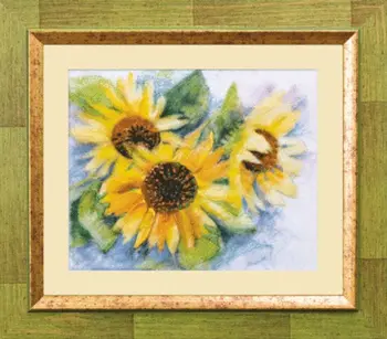 

At-071 set for felting the painting 'solar life' 21*17 cm charivna mite