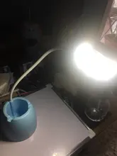 Pen-Holder Desk-Lamp Book Read-Light Dimming Bedside Home-Decor Pink Eye-Protect Touch