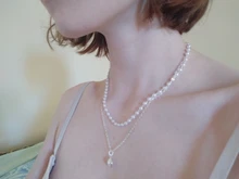 SUMENG-gargantilla de perlas Kpop para mujer, collar bonito de doble capa, colgante de cadena para mujer, regalo para niñas, joyería 2021