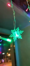 Led-String-Lights Christmas-Snowflakes Holiday Party Waterproof Connectable Wave
