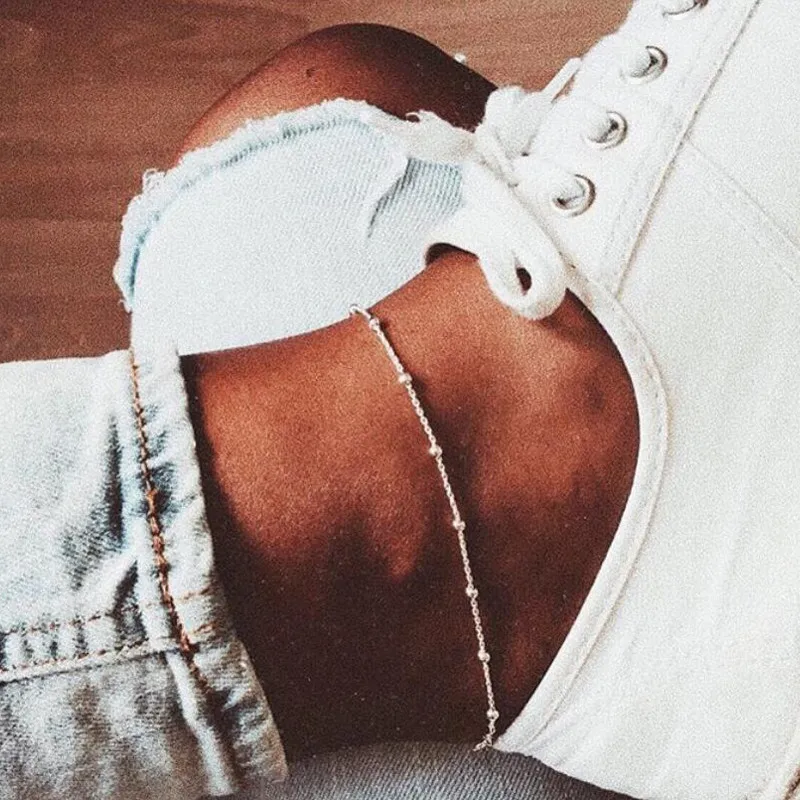 17KM Bohemian Gold Beads Anklet for Women Simple Silver Color Anklets Vintage Adjustable Foot Bracelet Beach Summer Jewelry 17KM Bohemian Gold Beads Anklet for Women Simple Silver Color Anklets Vintage Adjustable Foot Bracelet Beach Summer Jewelry