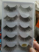 Pestañas postizas 3D de visón, pestañas largas y esponjosas hechas a mano, utensilios de maquillaje para ojos G806, 5 pares