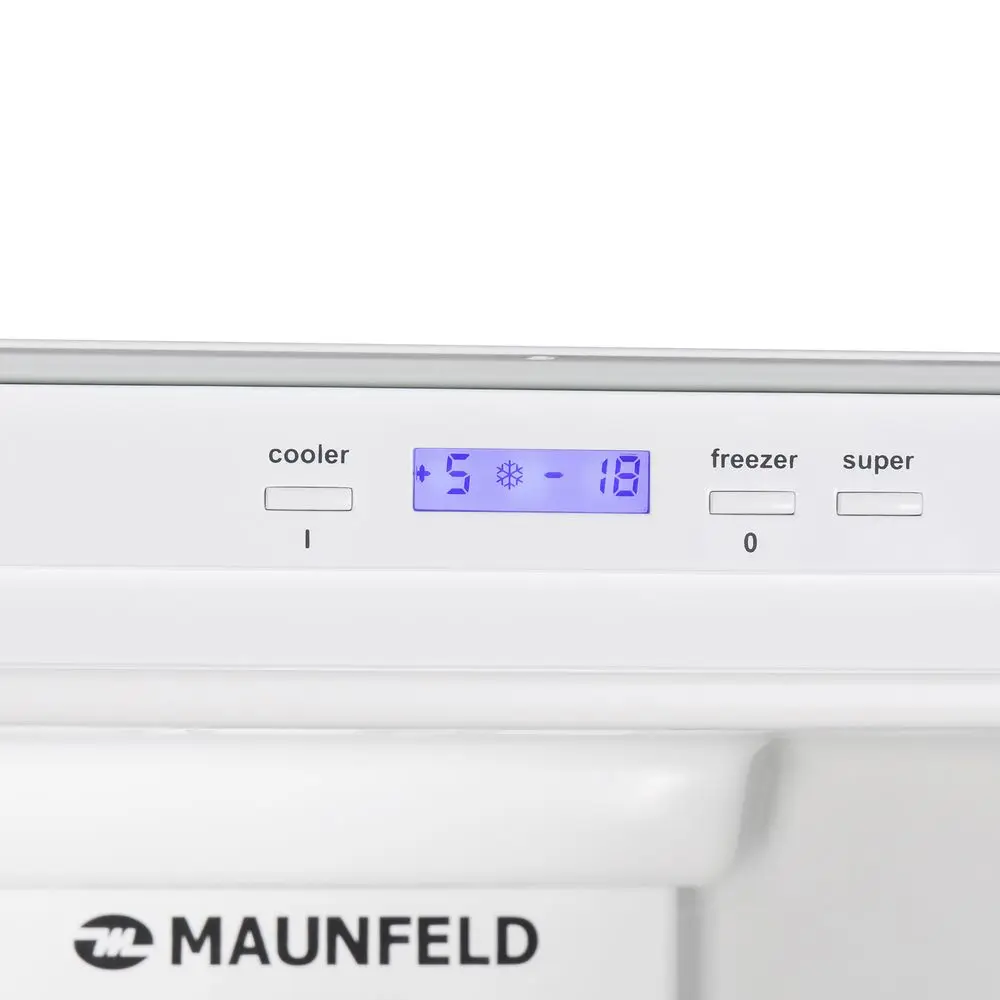 Холодильник встраиваемый двухкамерный с системой NoFrost MAUNFELD MBF.177NFW
