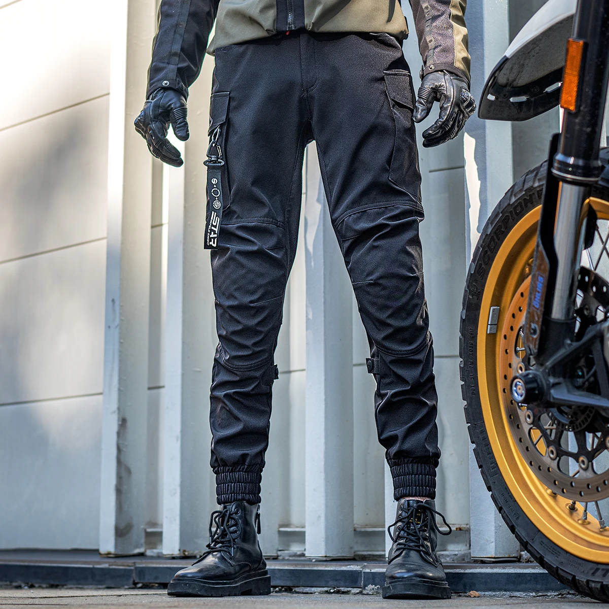SFK Motorcycle Pants Summer Breathable CE Protection Armor Spandex Polyester Men Motorcycle Gear Accessory