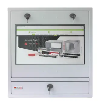 

Cabinet safety lock for PC, LCD monitor and keyboard Gray