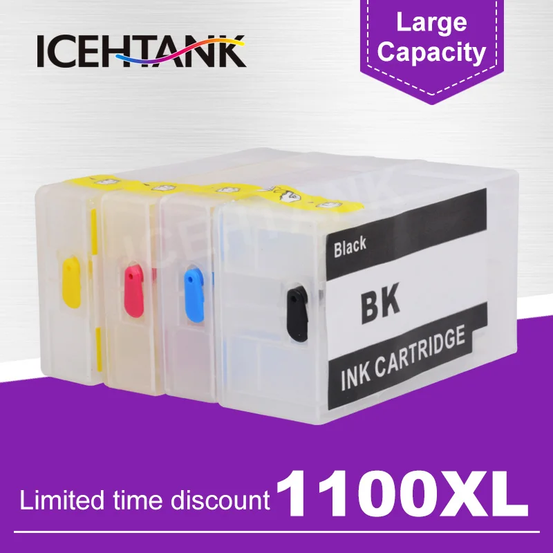 

ICEHTANK Refillable Ink Cartridge For Canon PGI 1100 For Canon MAXIFY MB2010 MB2110 MB2710 Printer
