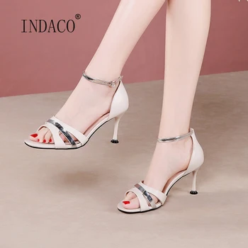 

Women Sandals Shoes Woman Summer Shoes High Heels 2020 New Leather Fashion Sandals