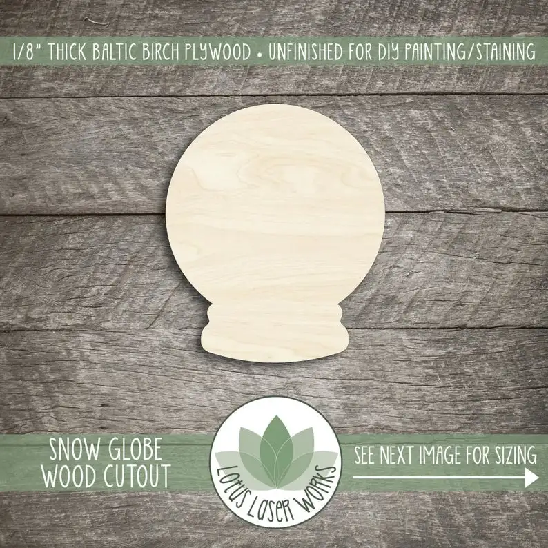 Деревянная форма снежного шара, деревянная форма снежного шара, пустое дерево