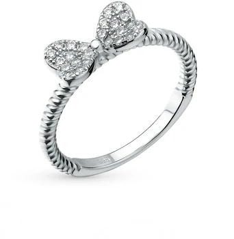 

Silver ring with cubic zirconia sunlight sample 925