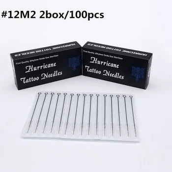 

#12M2 0.35mm Tattoo Needles 100pcs Professional Hurricane Tattoo Needles Disposable Sterile Magnum Needles For Artists
