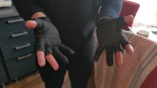 ABU Garcia-guantes de pesca de cuero de alta calidad, cómodos, antideslizantes, para pesca al aire libre, 1 par