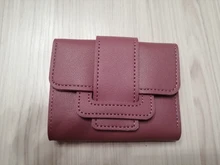 Cartera pequeña de piel sintética para mujer, monedero pequeño, tarjetero, Color rojo, 2020