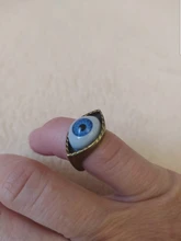 Nueva moda clásica diabólico Vintage ojo anillo de dedo ojo Punk bisutería gótica Halloween anillo de regalo