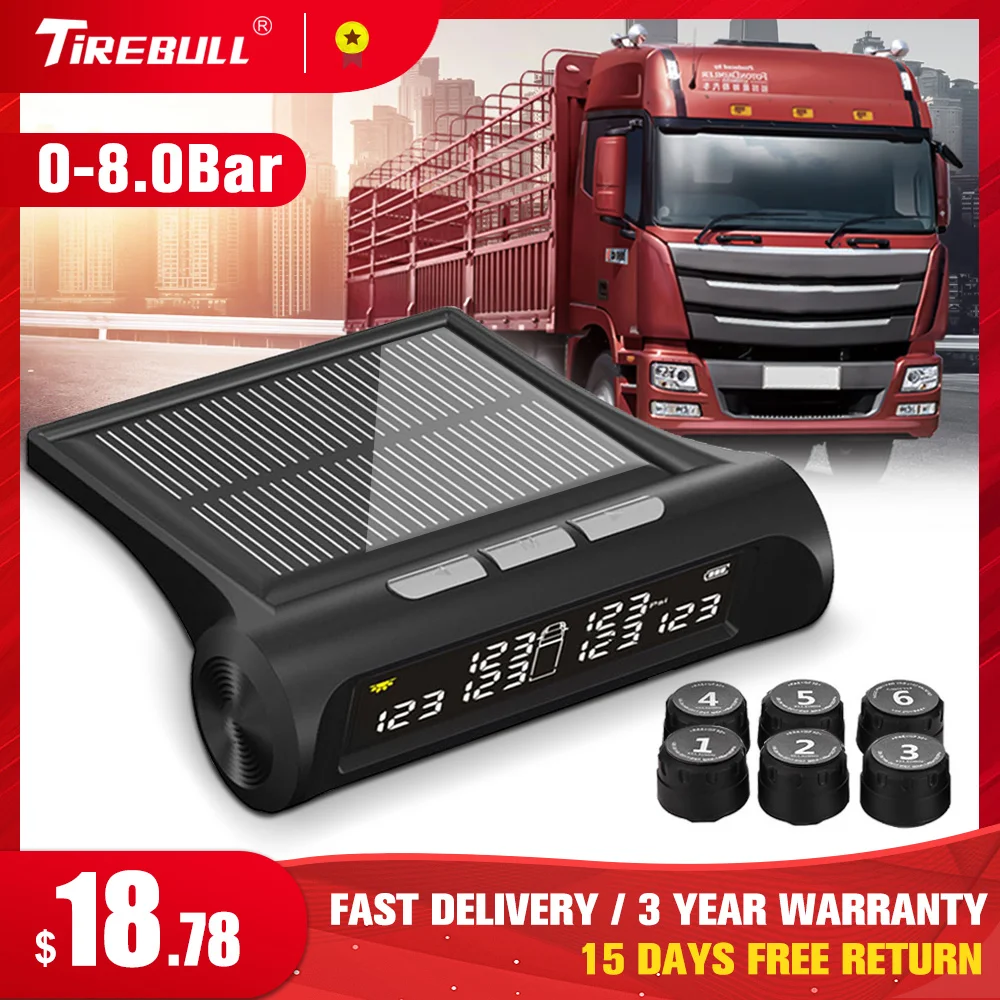 6 Wheel Auto Truck TPMS беспроводная система контроля давления в шинах шт. датчик солнечный