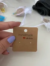50pcPaper earrring estilo hecho a mano cartulina para pendientes 5x 5cm/3x3cm /5cm x 9cm /5x6,5 cm /5x7cm marrón/blanco de la joyería de DIY Tarjeta de paquete