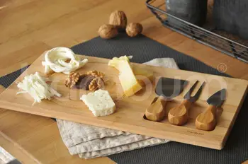 

Bambum Fhume Cheese Board Sets Cheese Knife And Cheese Board 4pcs Cheese Tools Set Wooden Kitchen Accessories