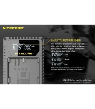 

NITECORE UNC1 CHARGER CANON LP-E6/6N/LP-E8 DUAL (2 BATTERIES 1 USB)