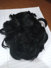 Horquilla de pelo corto rizado, moño elástico con cordón, moño para el cabello sintético, extensión de cabello