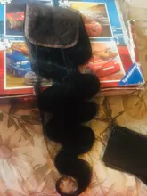 Extensiones de pelo humano con encaje de onda de encaje para mujer, accesorio de pelo indio con cierre de encaje 4x4, medio/libre/tres/5x5, belleza de moda