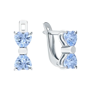 

Silver earrings with cubic zirconia sunlight sample 925