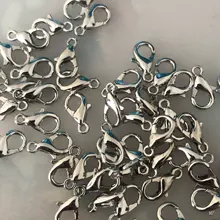 Ganchos de cierre de langosta para fabricación de joyas, collar, pulsera, cadena, suministros DIY, accesorios, 50 unids/lote