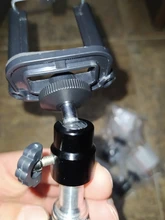 Cabezal de bola para trípode de cámara, soporte de trípode de Flash de luz LED, soporte de montaje, Adaptador de zapata 1/4, 1 ud.