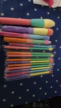 Docolor-brochas de maquillaje profesionales, 15 Uds., para base en polvo, sombra de ojos, pelo sintético, coloridas