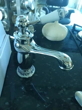 Tap Gold-Faucet Washbasin Retro-Tap Brass Hot-And-Cold-Water-Basin Antique European