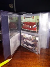 64 tarjetas de capacidad Mini titular carpetas álbumes con bling funda transparente para 6*6*9cm juegos tarjeta multifunción manga titular