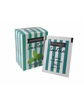 

MONTECELIO Cold Tea Green Mint. Preparation Snapshot. Iced Tea. Box With 10 Envelopes