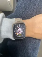 Funda con correa para apple Watch 6, 5, 4, banda de 42mm y 38mm, correa de acero transparente para iwatch 6 series 5 4 3/2, banda de reloj de 44mm y 40mm