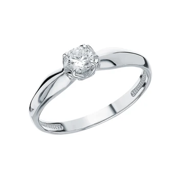 

Silver ring with cubic zirconia sunlight sample 925