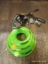 3 Levels Pet Cat Toy Funny Tower Tracks Disc Cat Tracks Toys Training Intelligence Amusement