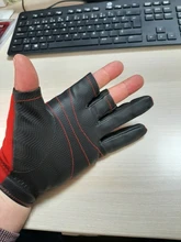 SeaKnight-guantes de pesca deportivos SK03, 1 par/lote, 3 guantes de cuero transpirable de medio dedo, equipo de pesca de neopreno y PU
